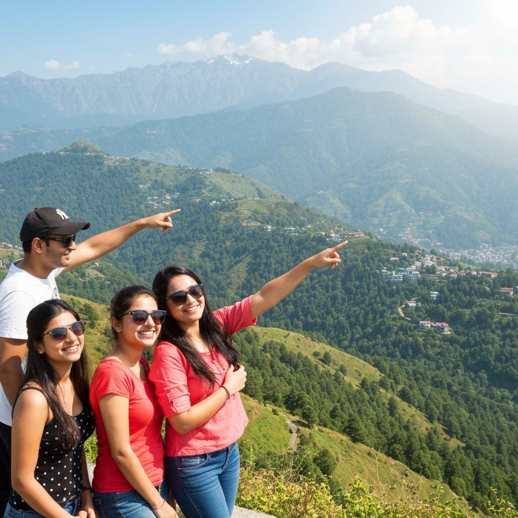 Tourists enjoying Dalhousie Himachal Pradesh